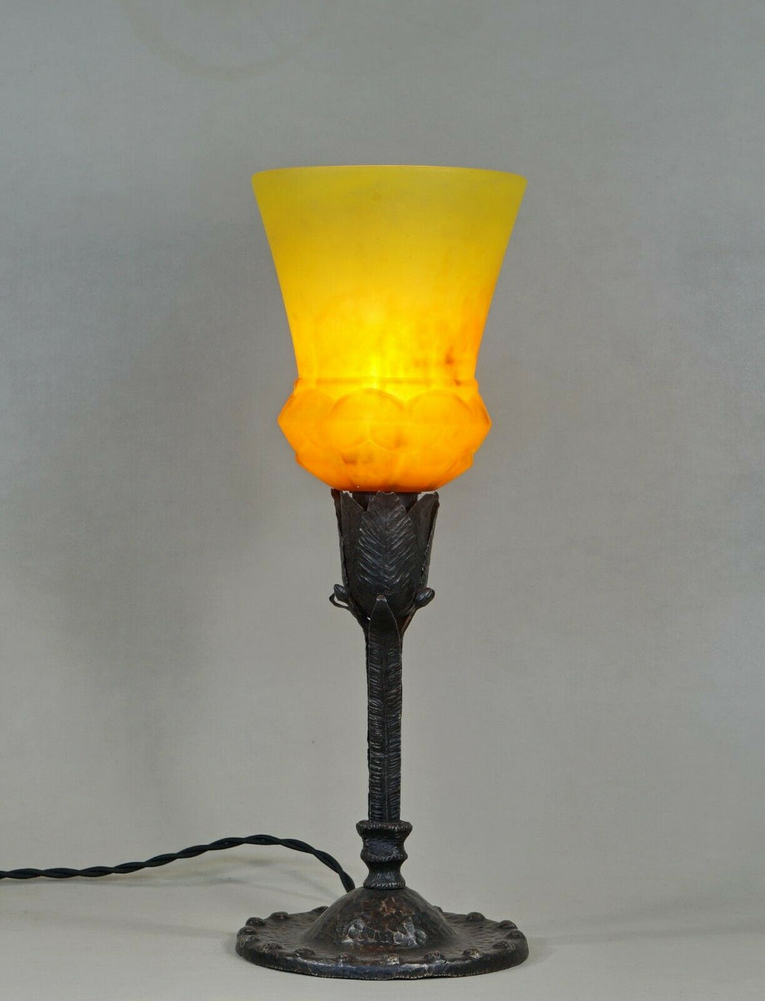 SCHNEIDER : FRENCH 1930 ART DECO LAMP .... wrought iron ............ 1925 France