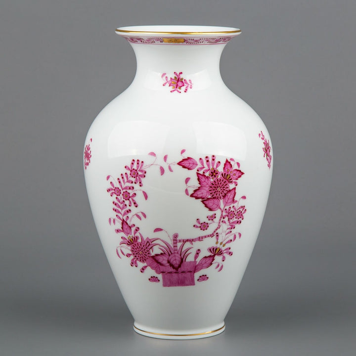ヘレンド　インドの華　ピンク　花瓶