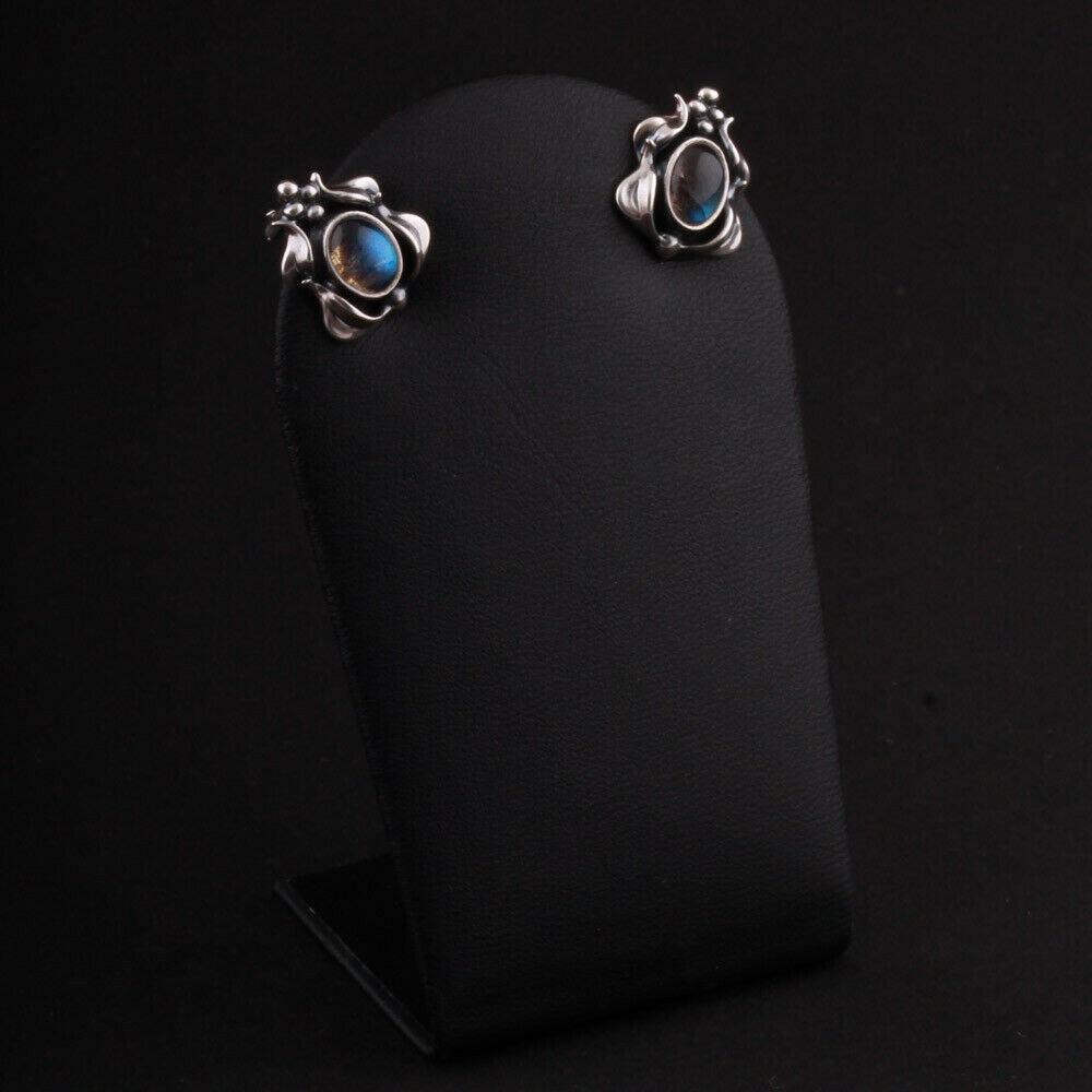 ジョージジェンセン(Georg Jensen)　シルバーイヤークリップ　ラブラドライト　2015年