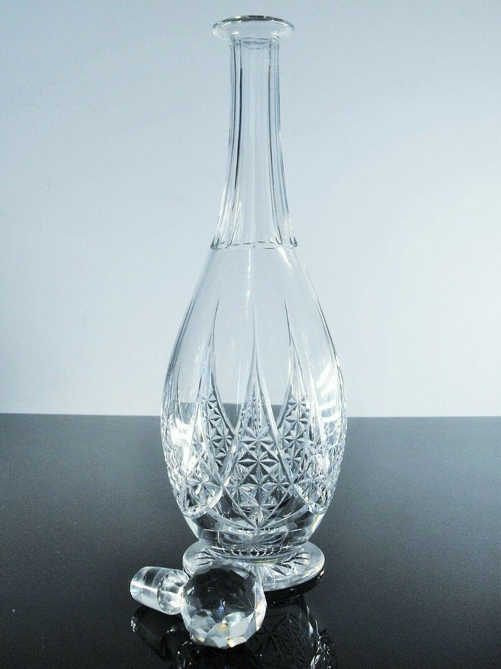 Antique Large Carafe Crystal Size Moulded Epiron Baccarat Front 1936