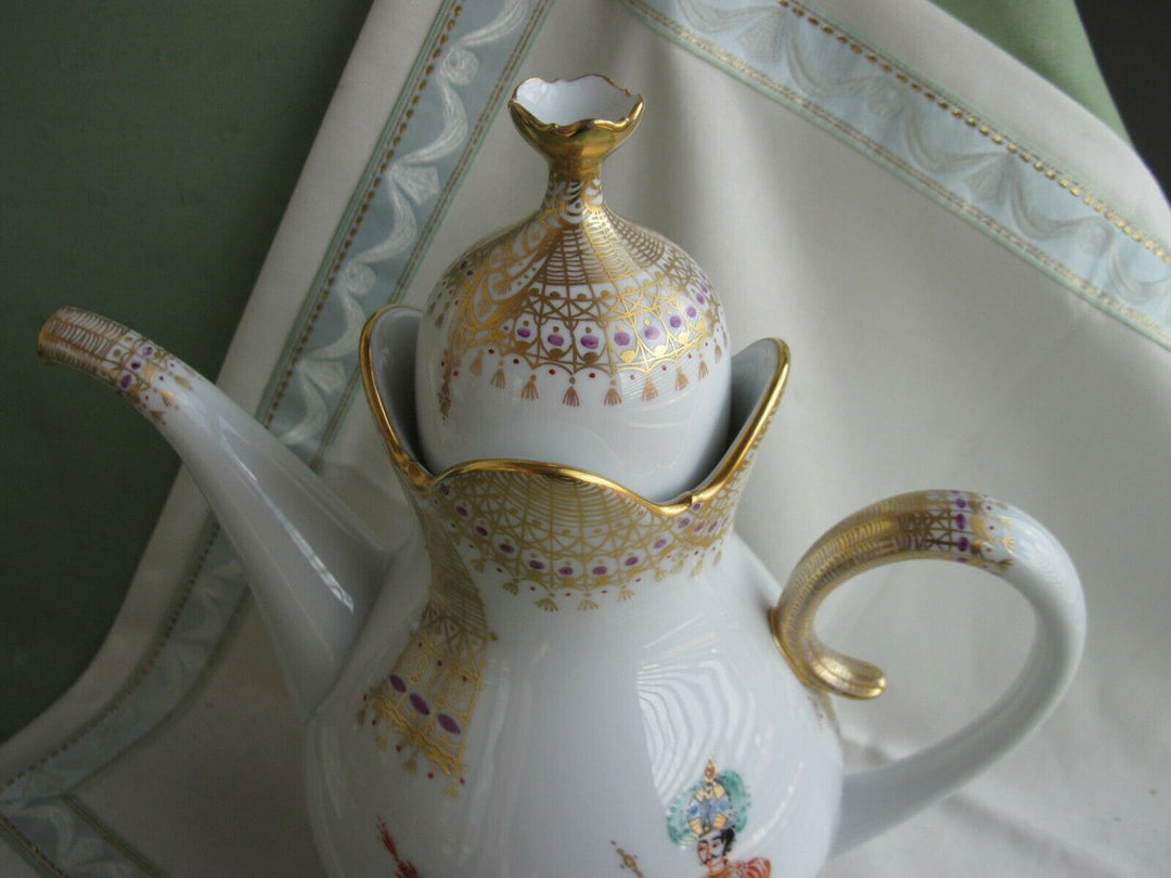 Schöne große Meissen Kaffee-Kanne in Dekor 1001 Nacht