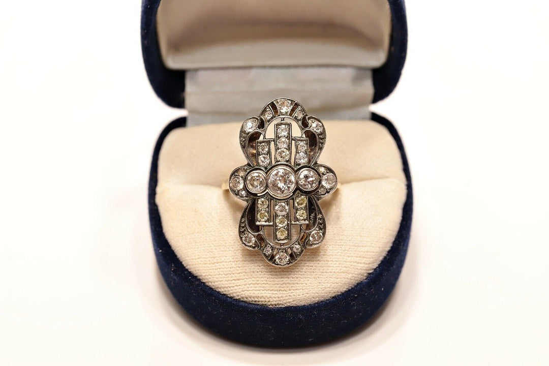 アンティーク アールデコ 14K ナチュラルダイヤモンドのリング