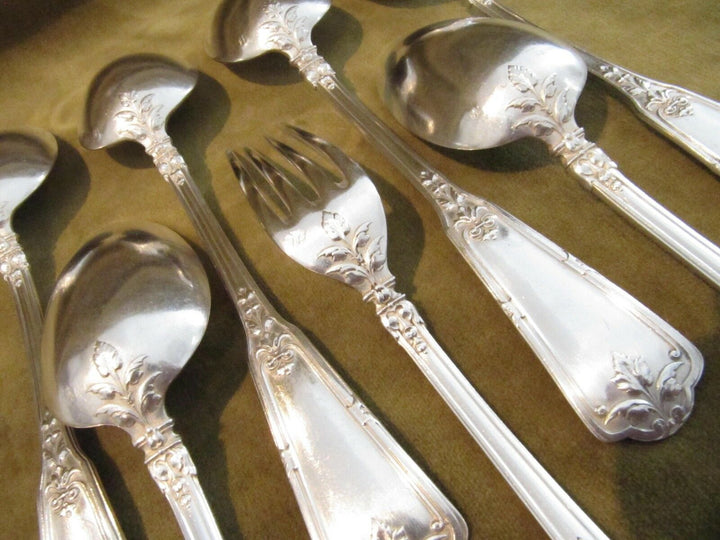 1900 french 950 silver dinner forks 6 spoons Puiforcat Regence 583gr 20,56oz
