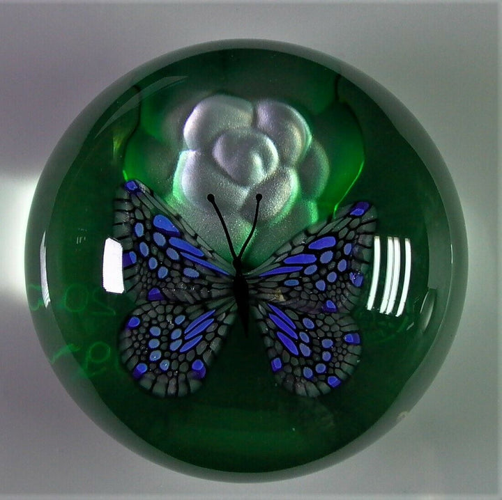 orig. BACCARAT Paperweight presse-papiers BUTTERFLY - limit. 99/200 - Zertifikat