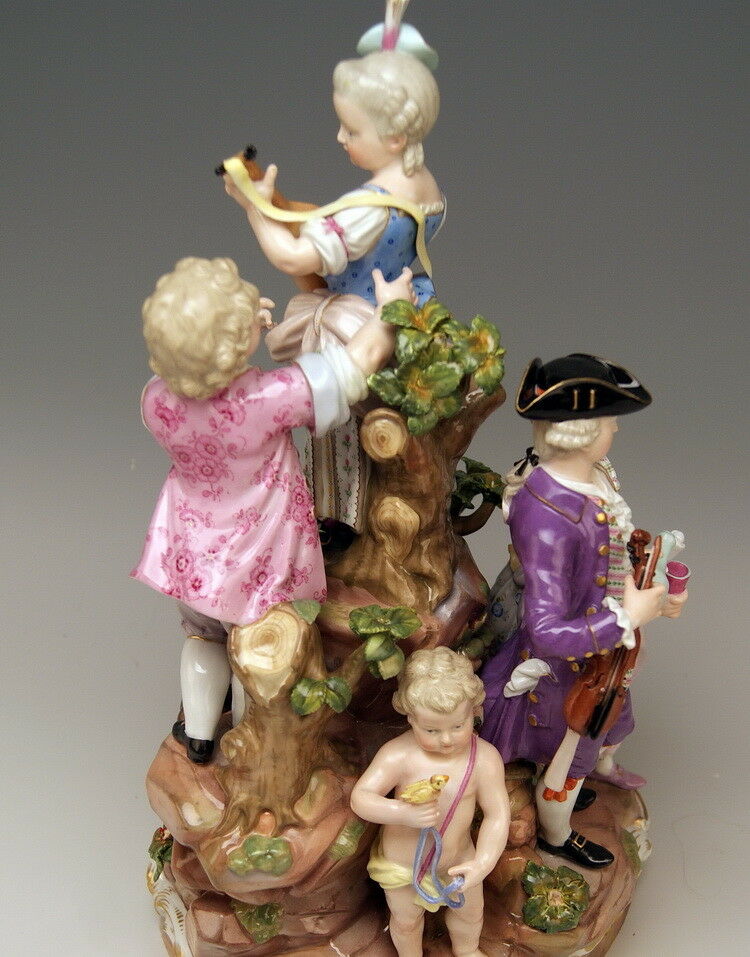 MEISSEN マイセン FIGUR GRUPPE LÄNDLICHES FEST BUCOLIC FESTIVAL ACIER NR:C59 UM 1870