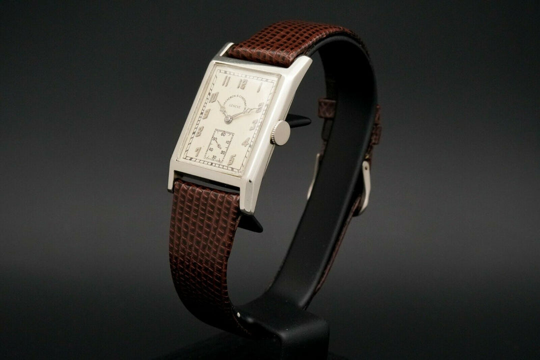 Vintage 18k White Gold Vacheron Constantin Men's Manual Wind Wristwatch