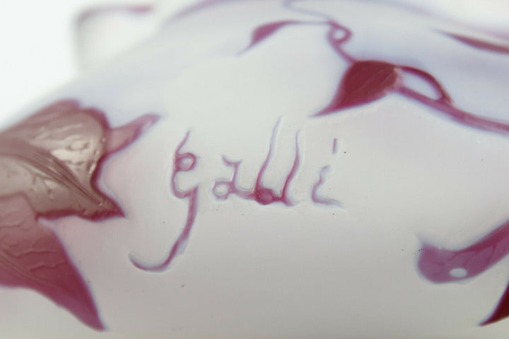 エミールガレ　クレマチスが描かれたボウル型花瓶のサイン