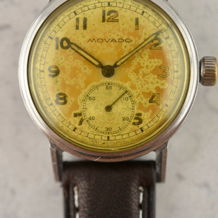 1950年　モバードヴィンテージ　カラトラバ　トロピカルダイアル(参考番号：11709)(cal.150MN)スチール製