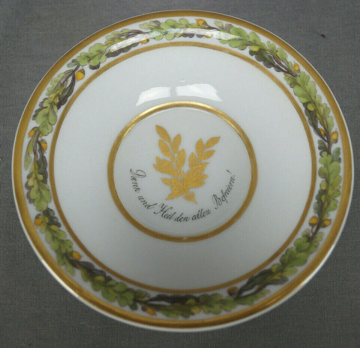 KPM Berlin Wars of Liberation Commemorative Empire Form Cup & Saucer C.1813-1814