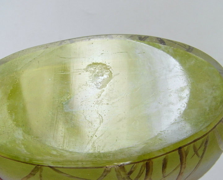 VASE DAUM FRÈRES, NANCY, SIGNIERT. MIT SEIDELBAST VASE AU DAPHNÉ ORIGINAL