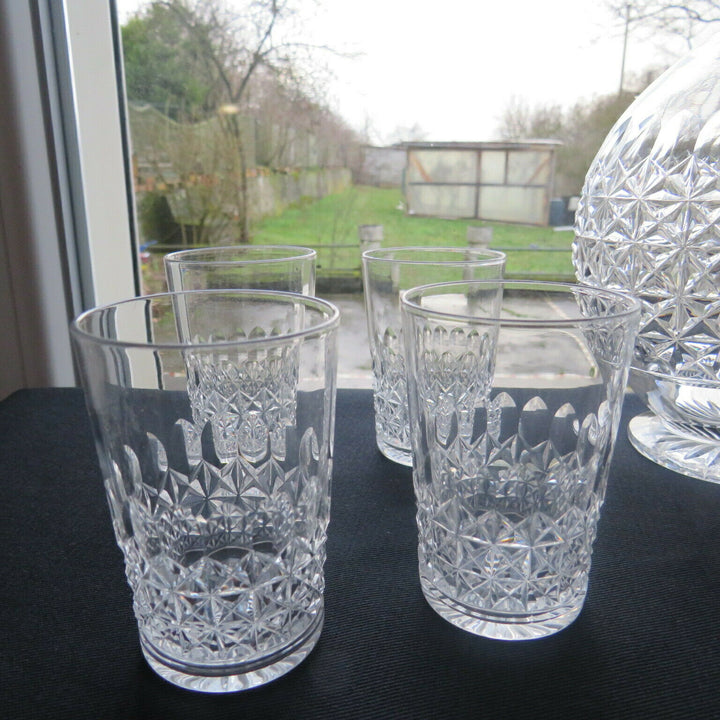 service à liqueur 9 verres 1 carafe en cristal taillé de baccarat