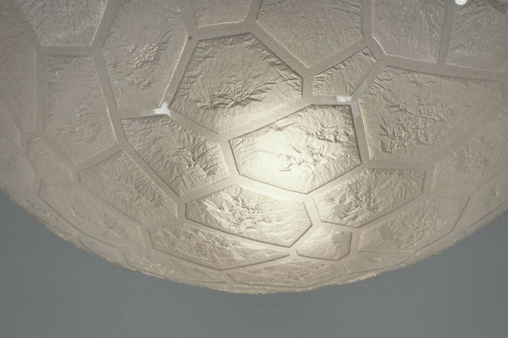NOVERDY : FRENCH 1930 ART DECO PENDANT LAMP . chandelier muller degué era France