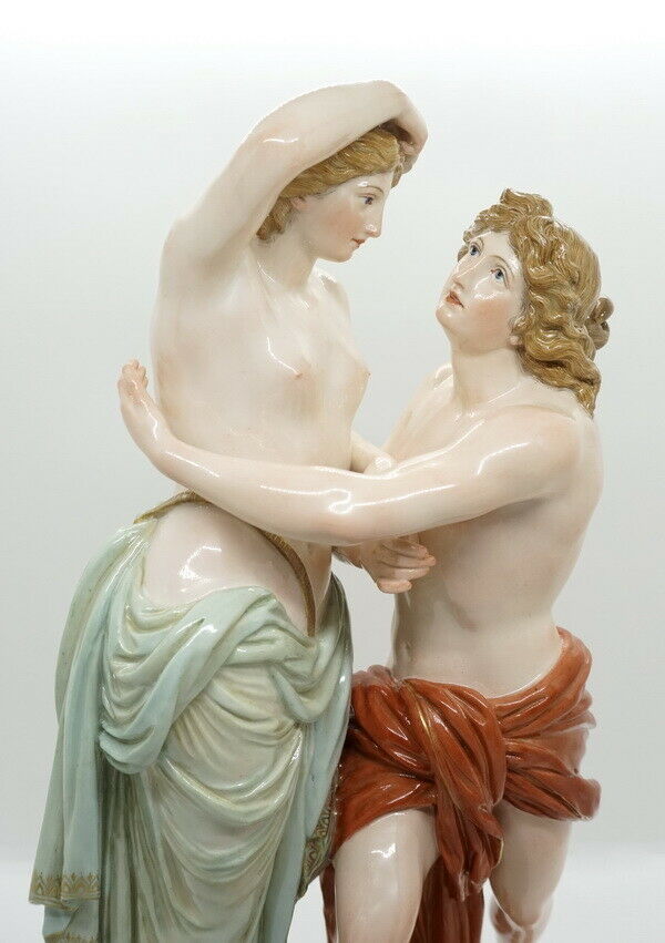 邁森 MEISSEN マイセン FIGUR GRUPPE HERO UND LEANDER CH.L. JUECHTZER MNR: I11 UM 1850