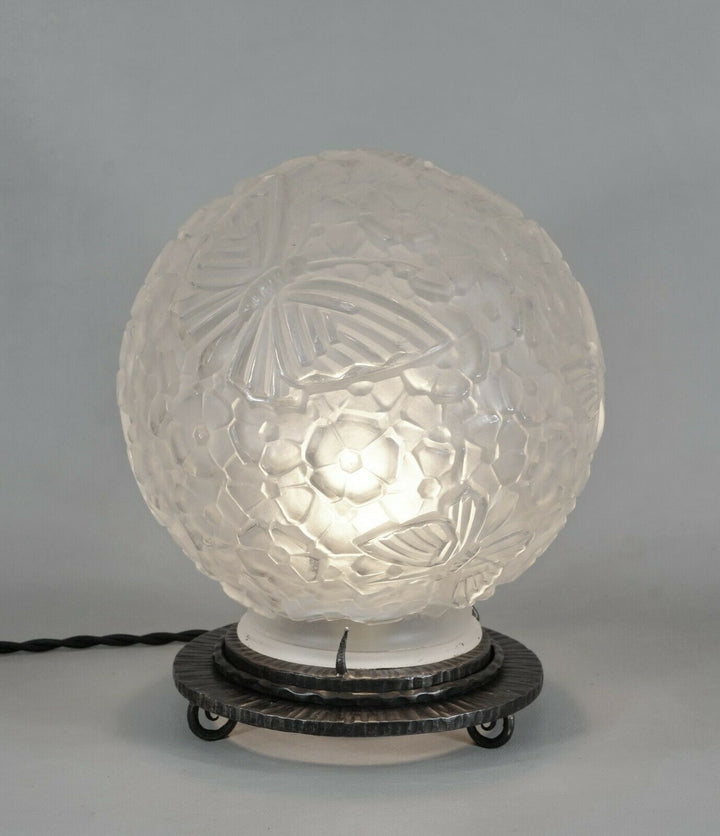 HANOTS : French 1930 art deco lamp ................ daum muller degué era France