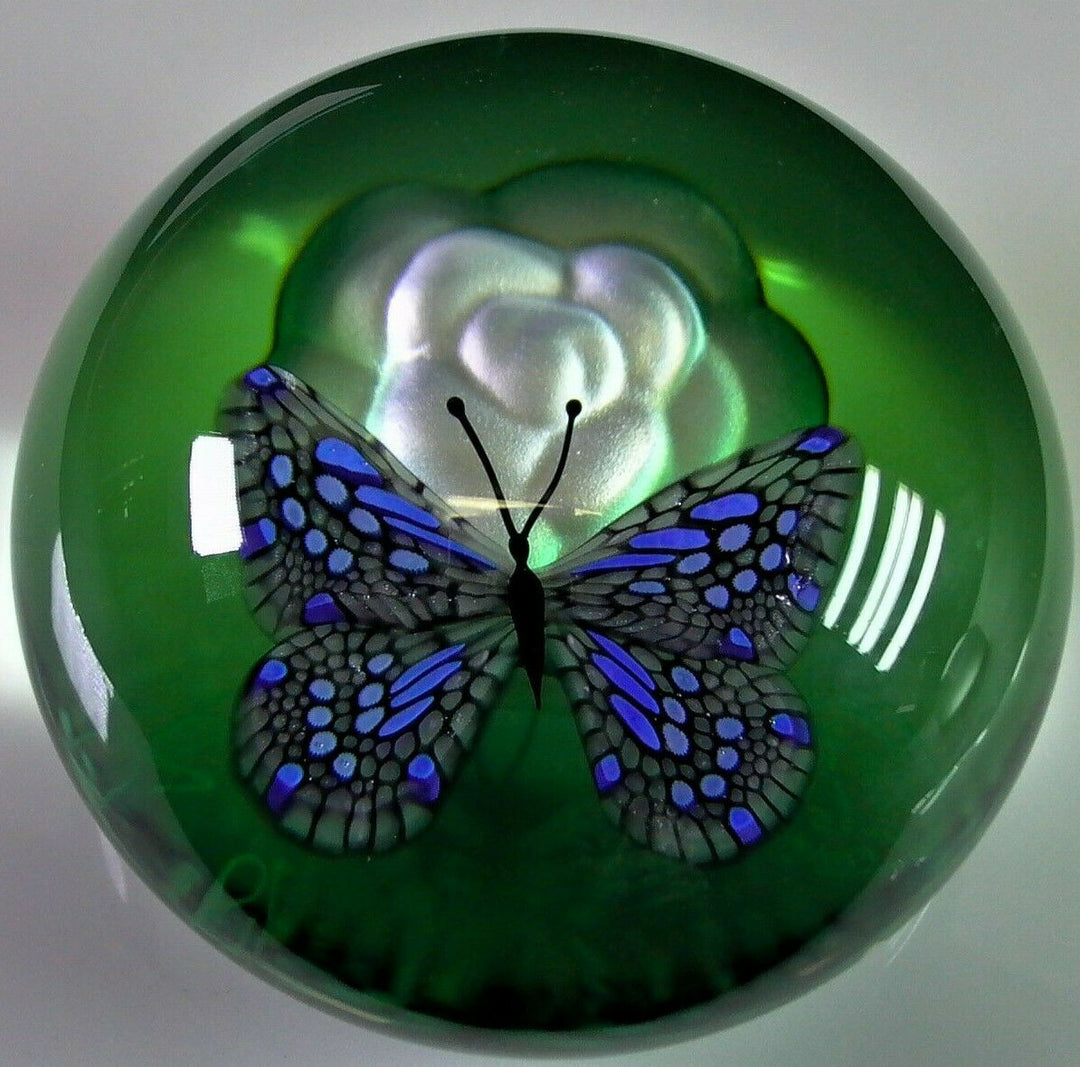 orig. BACCARAT Paperweight presse-papiers BUTTERFLY - limit. 99/200 - Zertifikat