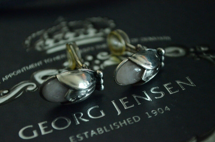 ジョージジェンセン(Georg Jensen)　シルバーイヤークリップ　ローズクォーツ　2011年
