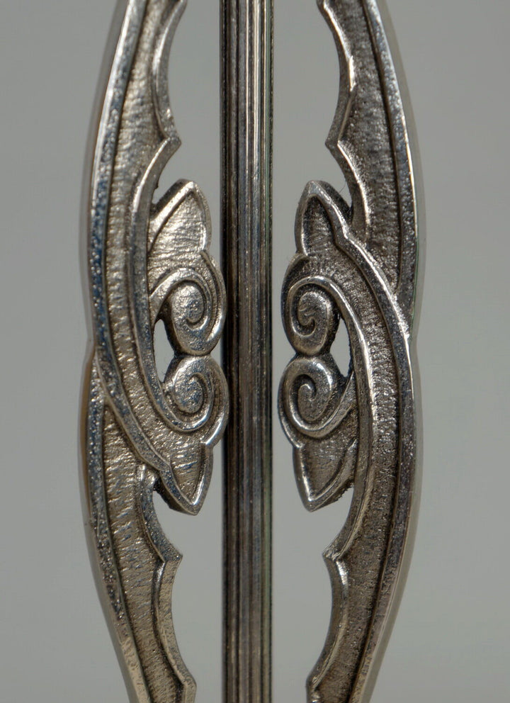 DEGUE : FRENCH 1930 ART DECO LAMP ............. lampe plated bronze muller era