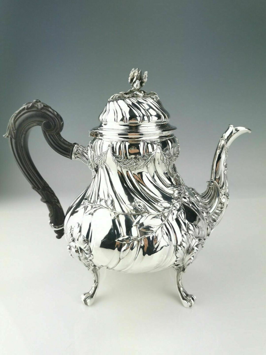CARDEILHAC - Exceptional silver coffee tea 4 piece set - French minerve .950