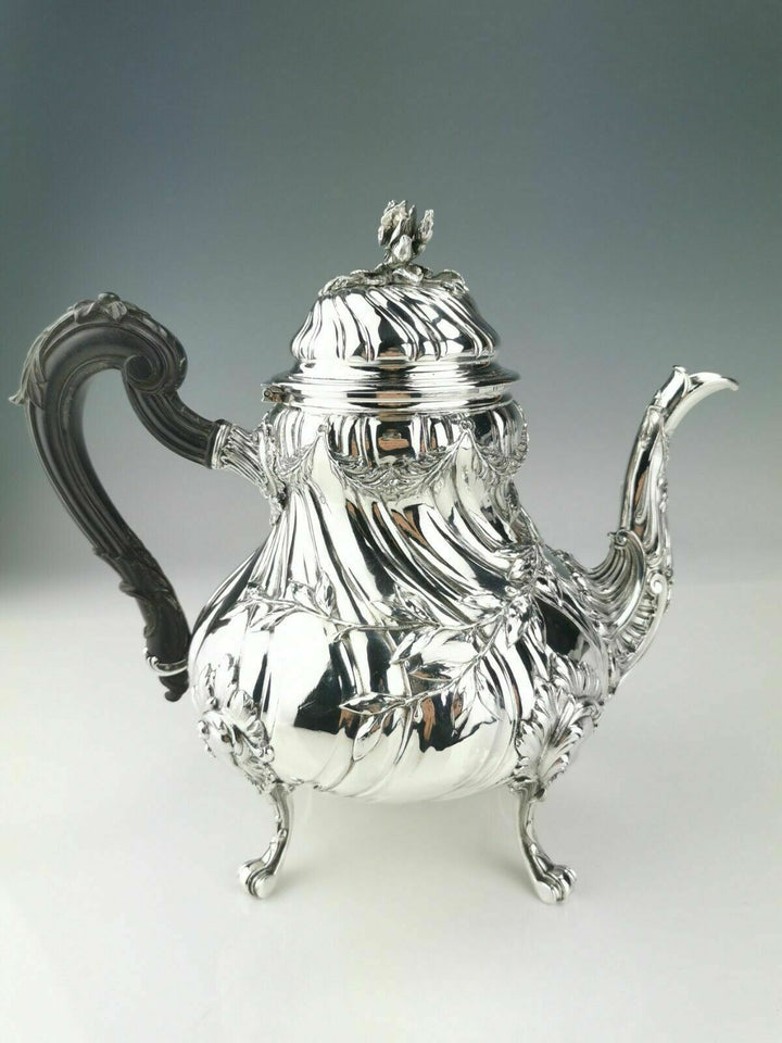 CARDEILHAC - Exceptional silver coffee tea 4 piece set - French minerve .950
