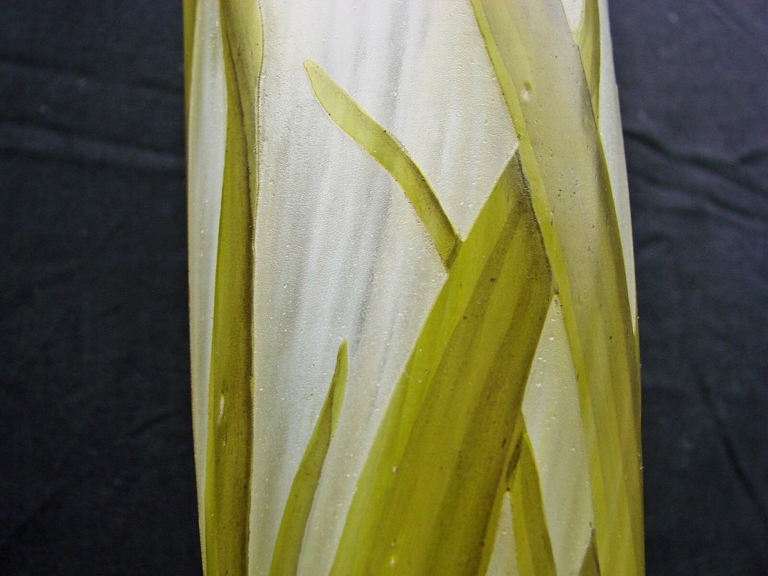 FRENCH ART NOUVEAU DAUM NANCY IRIS CAMEO VASE 56cm