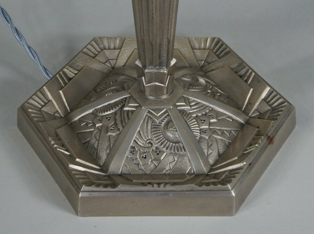 MAYNADIER & MULLER : large French 1930 art deco lamp ..... daum era france