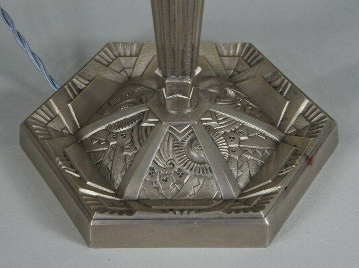 MAYNADIER & MULLER : large French 1930 art deco lamp ..... daum era france