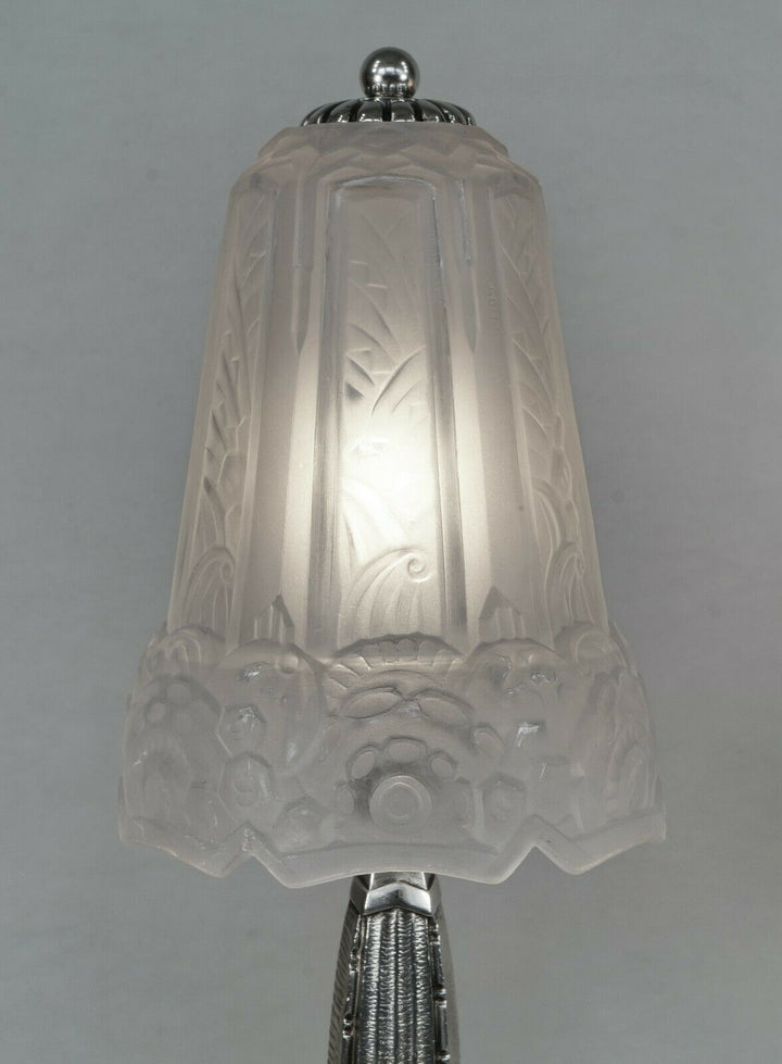 MAYNADIER : pair of FRENCH 1930 ART DECO LAMPS ..... lamp muller daum era france