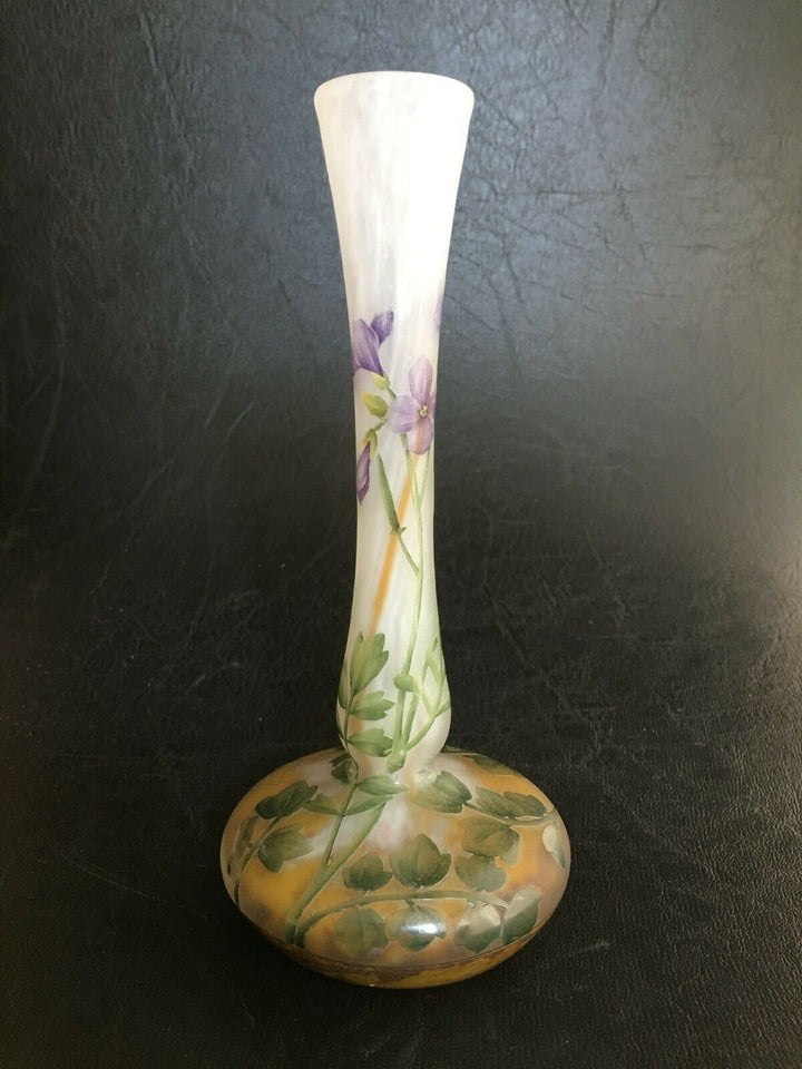 ドーム兄弟(DAUM NANCY)大根の花のくびれ型花瓶 1900年代