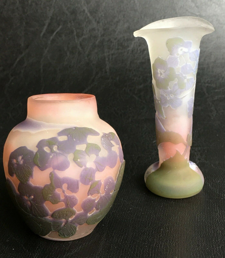 エミールガレ　紫陽花の花が描かれた花瓶（ミニチュアール）