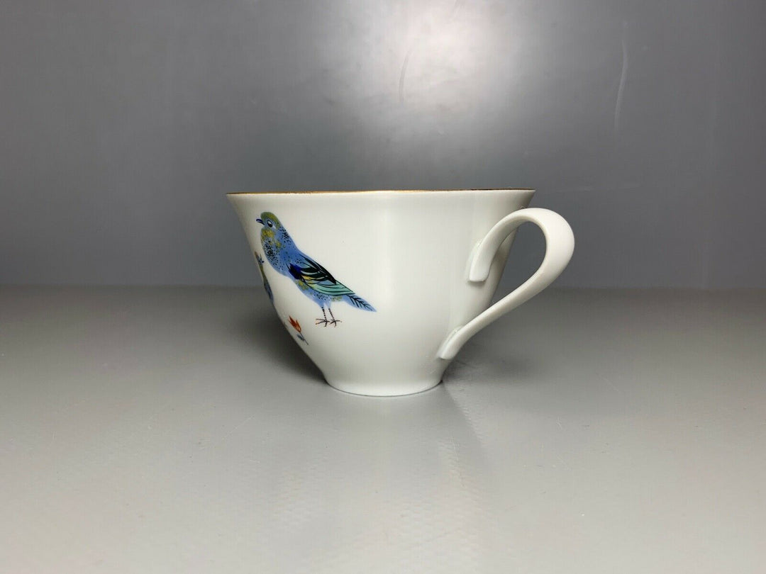 MEISSEN GEDECK 3-TLG TASSE UT TELLER TAUBEN PFAUE VÖGEL HEINZ WERNER 1.WAHL Nr.2