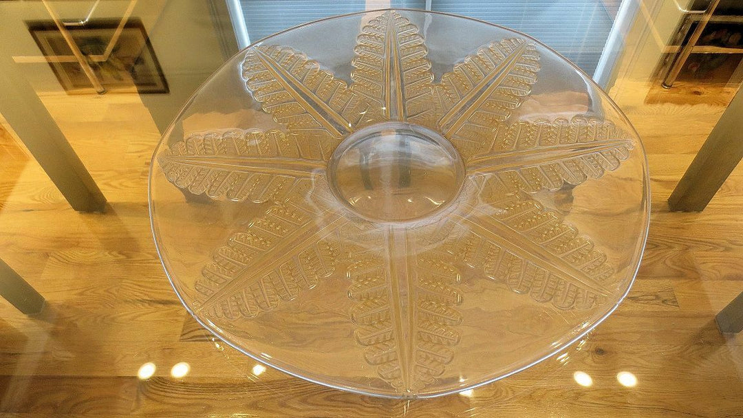 Large Rene Lalique Felix Bowl and Charger Under Plate Circa 1926