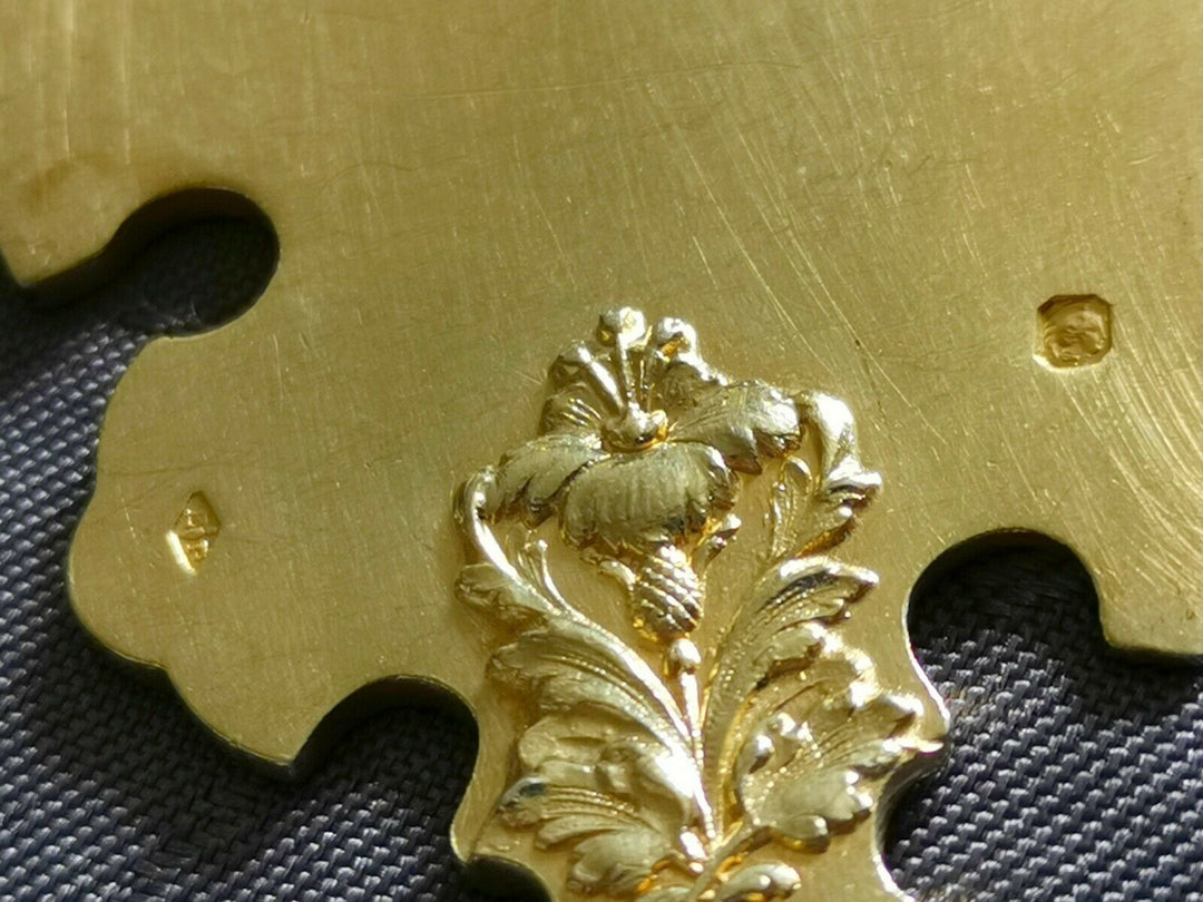 VERMEIL PUIFORCAT MODERNE FEUILLAGE PELLE DE SERVICE