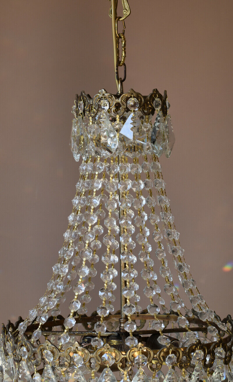 Crystal Home Lighting Chandelier French Vintage Antique Lamp Chandelier Lighting