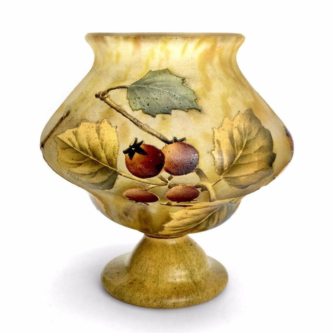 DAUM NANCY VASE POMME D‘API UM 1910