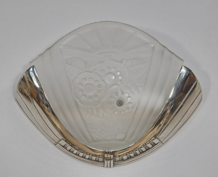 VIARMÉ : PAIR FRENCH ART DECO WALL SCONCES ........ lights 1930 lamp muller era