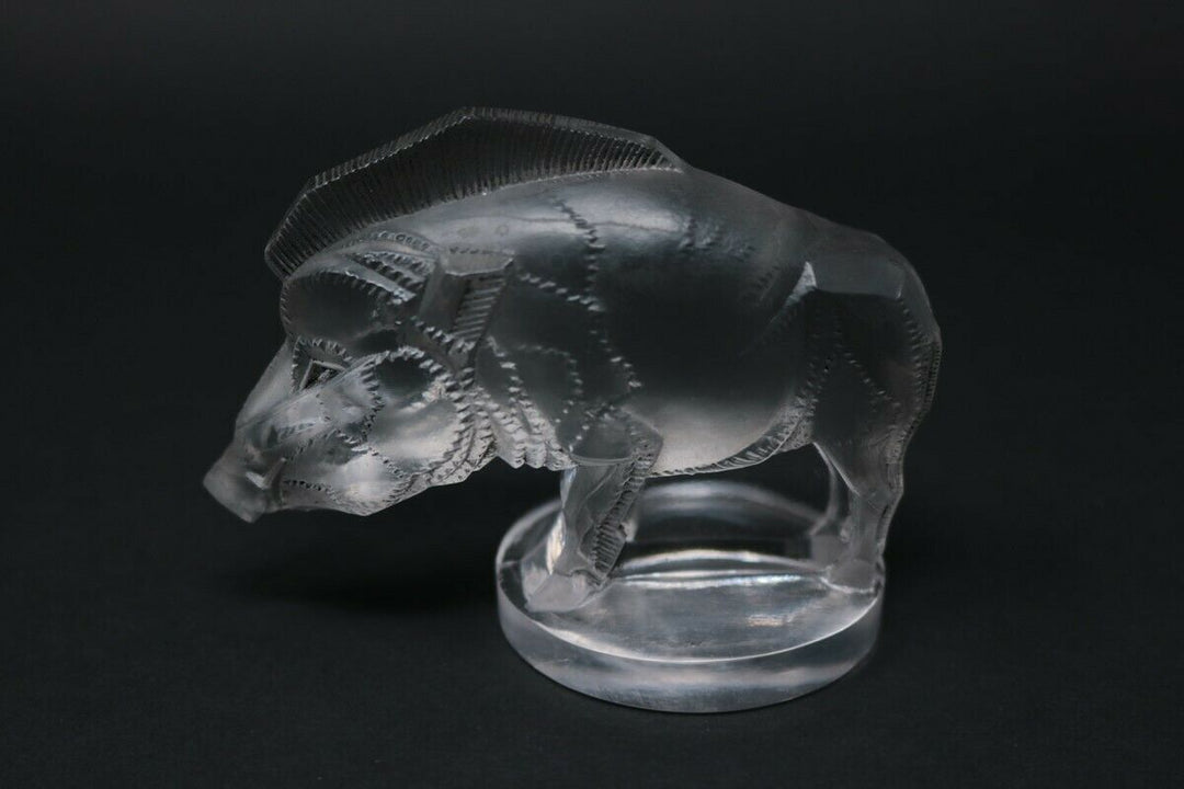 Rene Lalique Clear Glass 'Sanglier' Mascot
