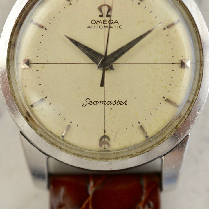 C.1956 ヴィンテージ オメガ シーマスター 自動式 腕時計 型番 2846/2848-18 Cal.500 スチール製
