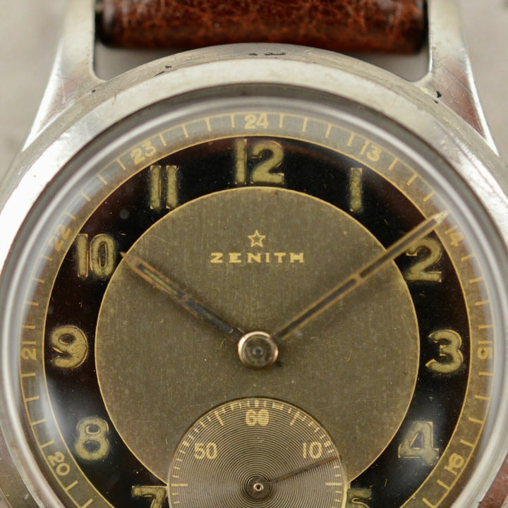 1950年　ヴィンテージ ゼニス　カラトラバ　ミリタリー　腕時計　126-6 スチール製