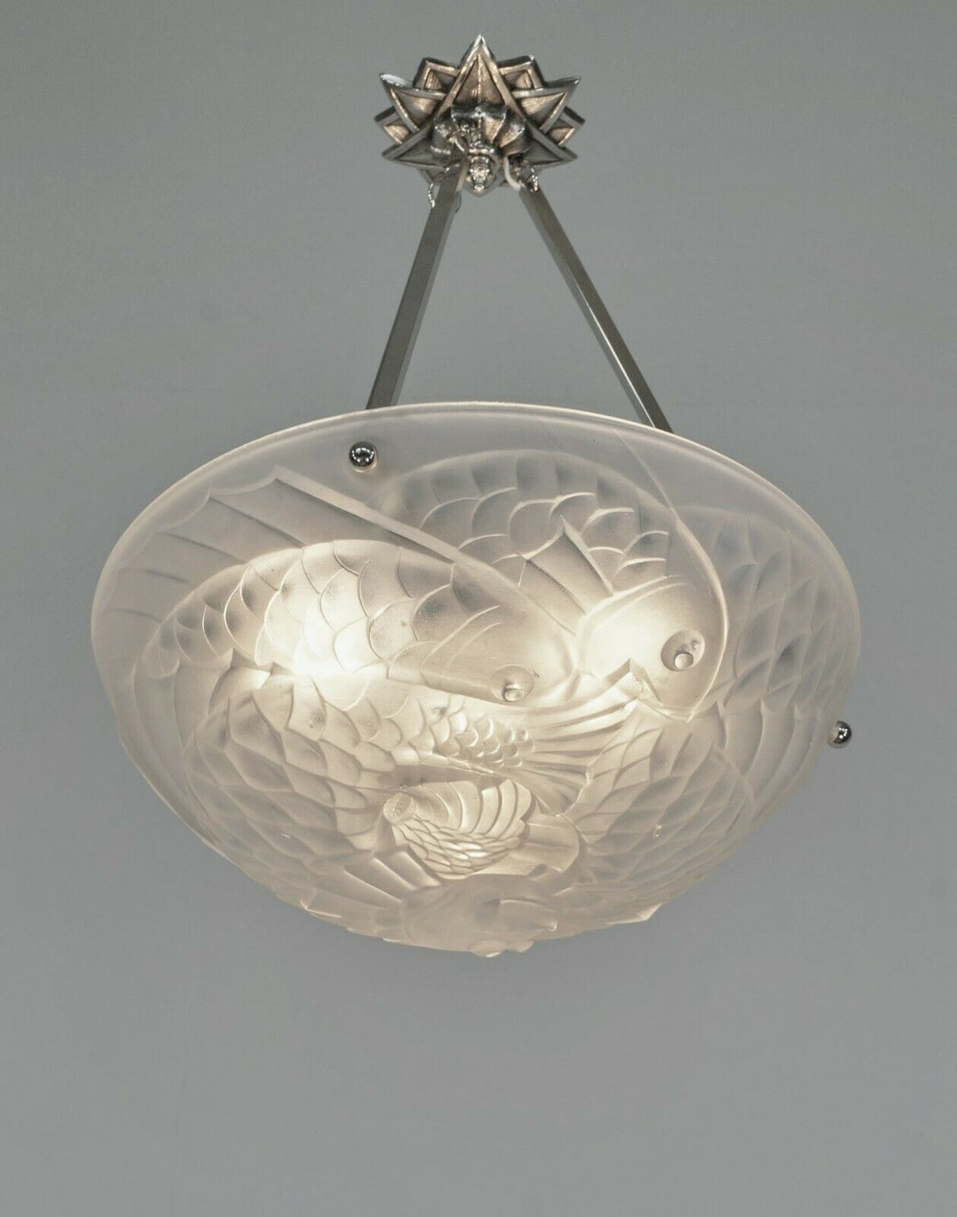PIERRE GILLES : FRENCH 1930 ART DECO CHANDELIER ... pendant 1925 lamp muller era