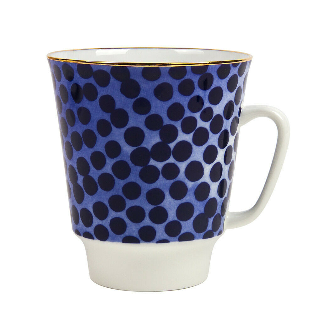 Blue Imperial Porcelain Teacup & Saucer, Mood#4 Pattern, LOMONOSOV, LFZ, 165 ml