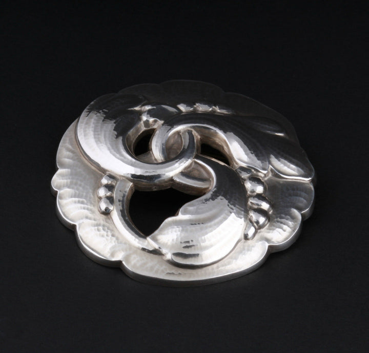 Georg Jensen Sterling Brooch # 20. Silver. GJ Himself. MADE IN DENMARK. RARE
