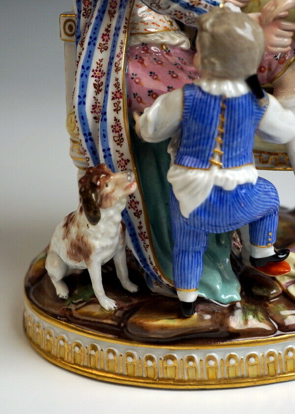 邁森 MEISSEN マイセン FIGUR GRUPPE GUTE VATER GOOD FATHER J.C.SCHÖNHEIT NR:H98 UM 1860