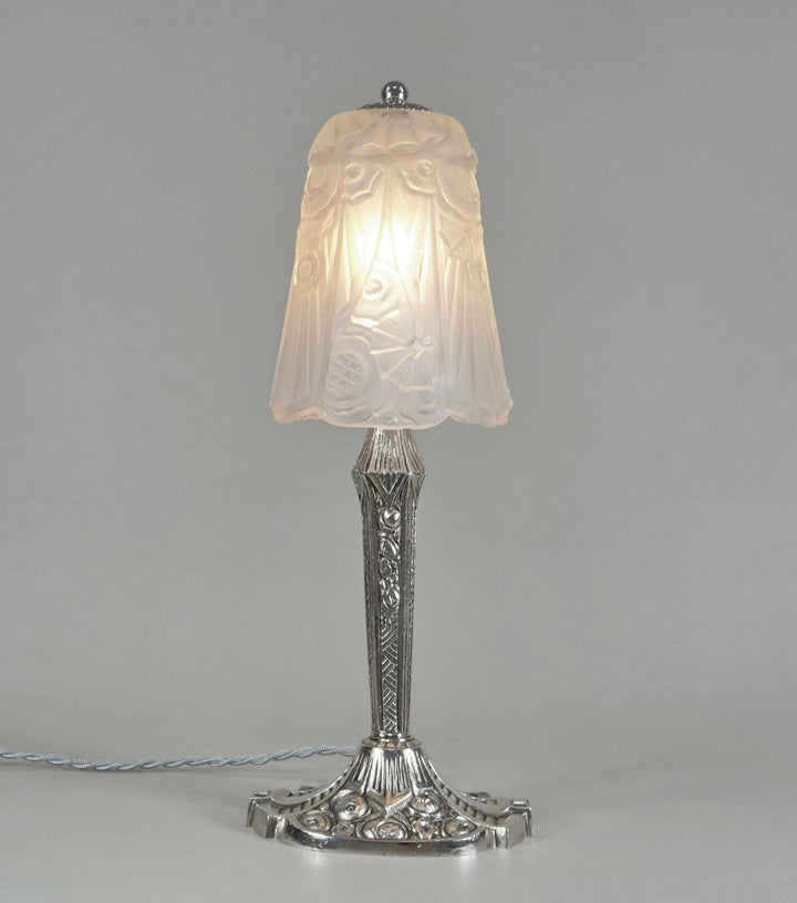 J.GAUTHIER : French 1930 art deco lamp signed J.Robert . EJG muller era