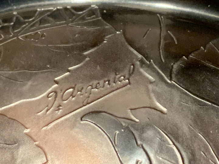 Early 20TH CENTURY d’argental French Cameo Art Glass Suspension Luminaire- afficher le titre d'origine