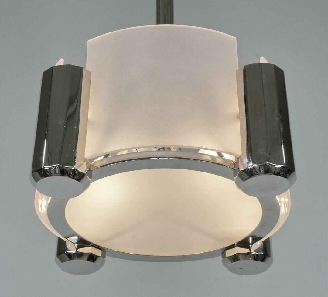 BUIRET-DEBEAURAIN : FRENCH 1930 MODERNIST ART DECO CHANDELIER ...... lamp France