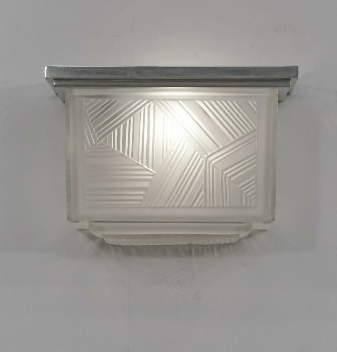 SABINO : FRENCH 1930 ART DECO WALL SCONCE ...... chandelier lamp daum era France