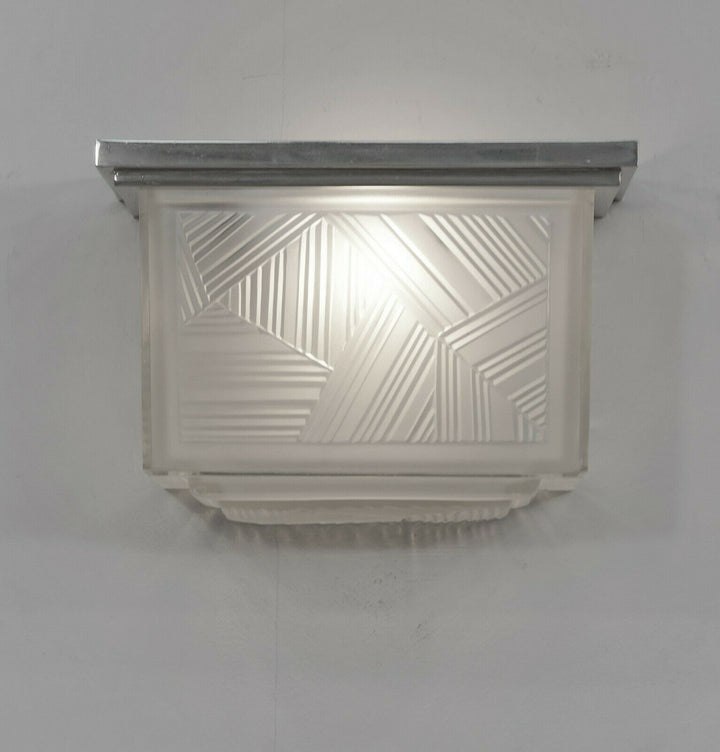 SABINO : FRENCH 1930 ART DECO WALL SCONCE ...... chandelier lamp daum era France
