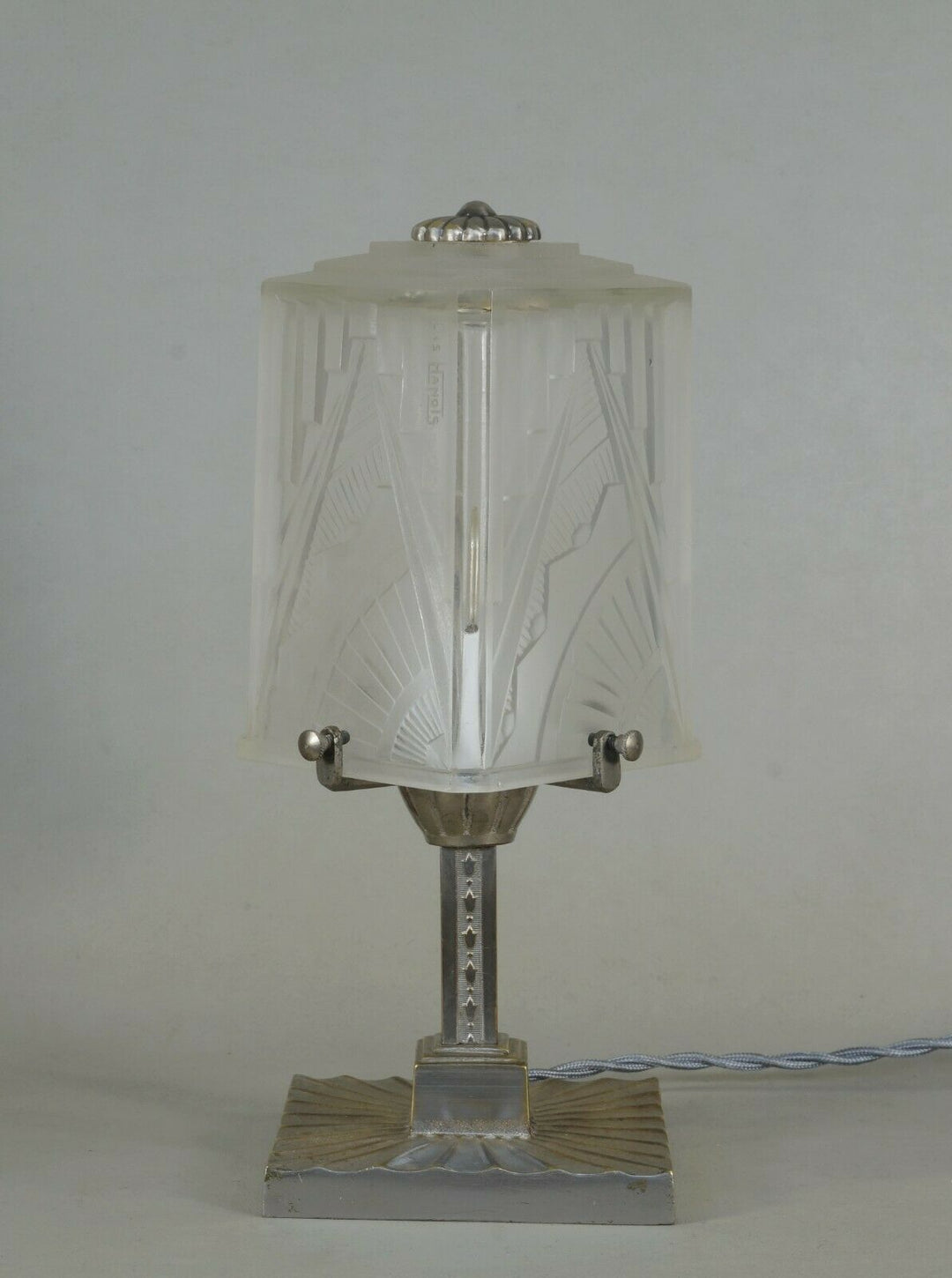 BOYREAU & HANOTS : French 1930 art deco lamp ....... muller daum era 1925 France