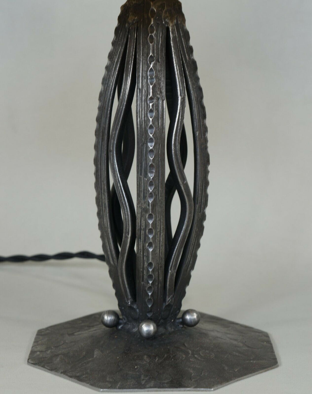 FRENCH 1930 ART DECO LAMP .. wrought iron ....................... 1925 France