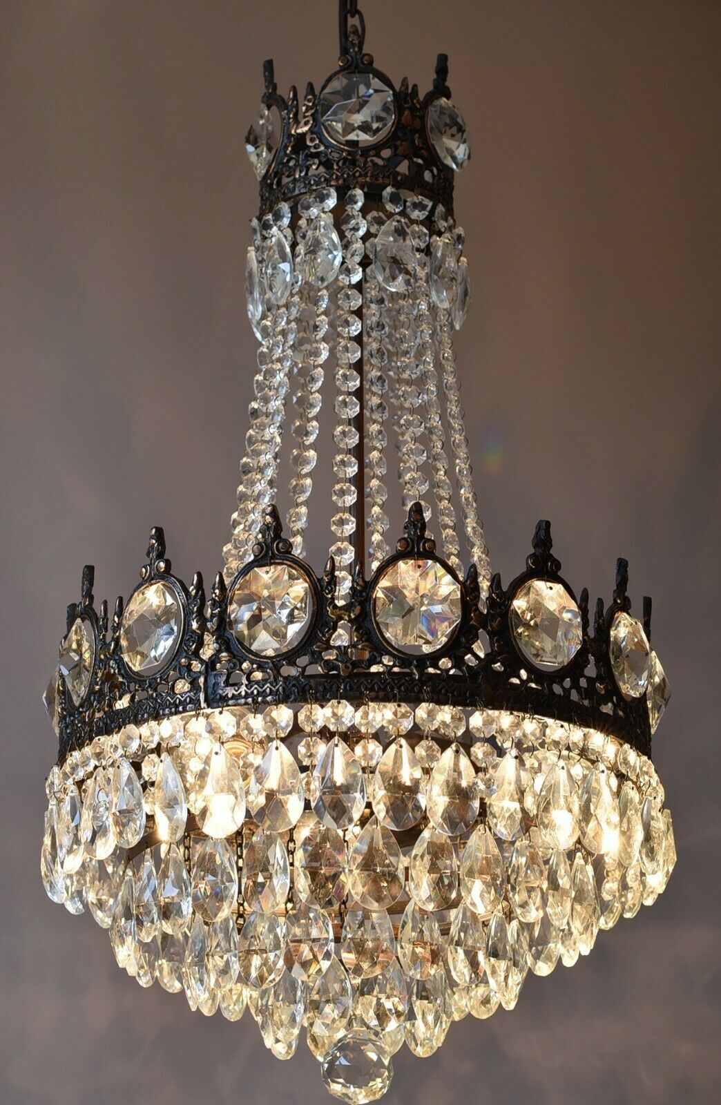 Empire Antique Style Vintage Crystal Chandelier, Ceiling light Pendant Sale Lamp